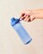 2-Pack Plastic Water Bottle with Carry Handle - Grey/Blue (18oz)
